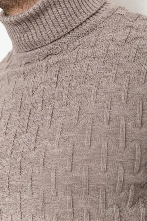 Гольф-свитер мужской, цвет мокко, 161R619 Де купити