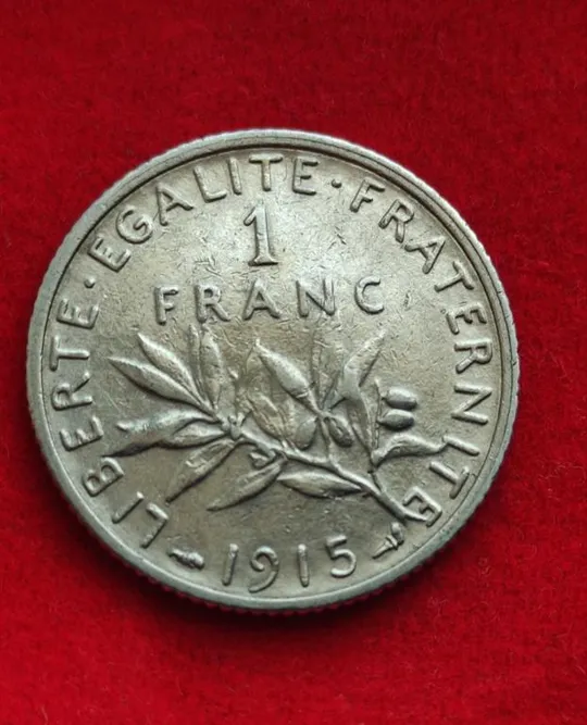 Франция 1 франк 1915 года серебро монета сеятель оригинал gm339 Ціна