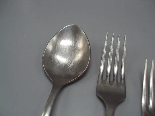 Столовые приборы ложка и вилки столовая и десертная ДСС нерж цветы колокольчики нержавейка №18620в Інтернет-аукціон