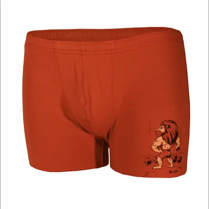 фото, Чоловічі подовжені шорти транки Lans Лев 06/012 цегла червоні 2XL