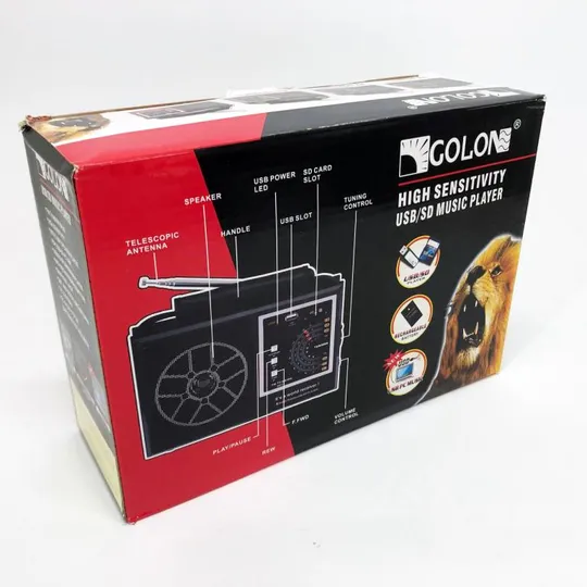 Радиоприёмник Аккумуляторный GOLON RX-9922UAR, Всеволновый радиоприемник профессиональный Недорого