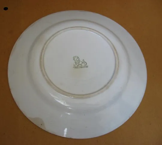 ТАРЕЛКА = Дмитровский фарфоровый завод - ВЕРБИЛКИ = ЛЕВ - экспортное клеймо 1927 - 1937 гг. Продаж