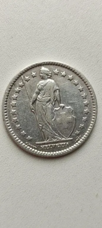 Монета серебро 1франк 1909 Швейцария cw352 З аукціону