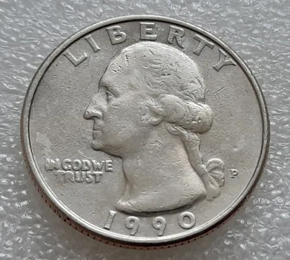 фото, (8107 ря) ¼ долара 1990 Р США (квотер, 25 центів)
