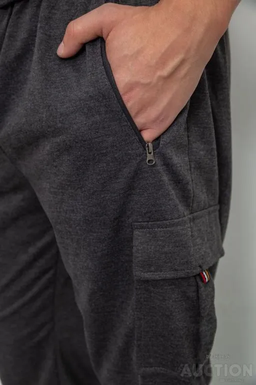 Спорт штаны мужские, цвет темно-серый, 244R41266 Де купити