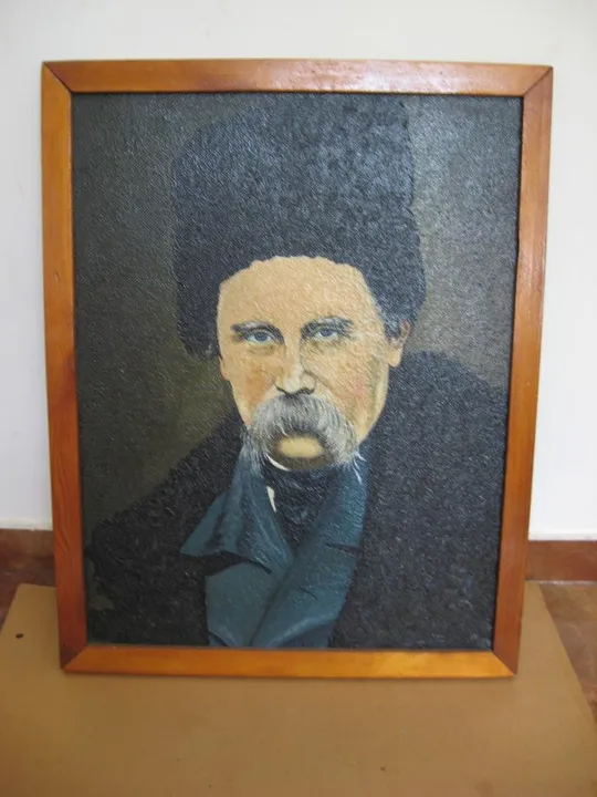 ТАРАС ШЕВЧЕНКО = портрет рисованный  = Размер по рамке 46 см. Х 59 см. = период СССР Продаж