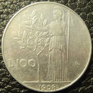 100 лір 1958 Італія Ціна