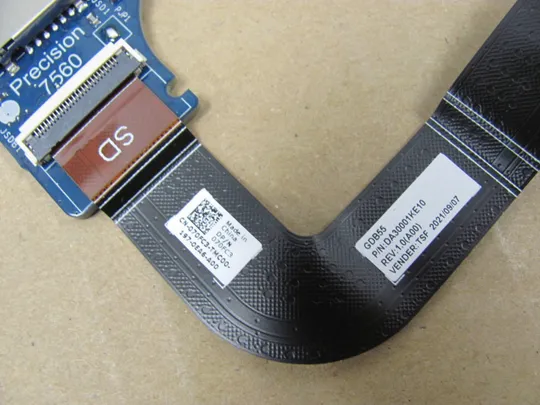 номер0973-11 плата  SD Card Reader 070FC3 DA30001KE10 GDB55 LS-K625P FDX70 LS-J187P LF-K621P LF-J171P для Dell Precision 7550 M7550  7560  оригінал З аукціону