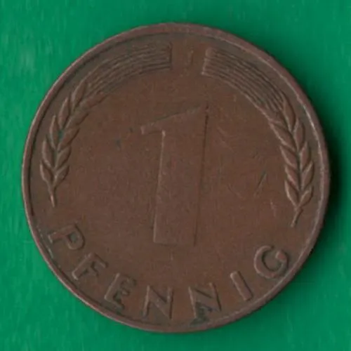 1 пфеніг 1950 року J Німеччина [МВ] Ціна