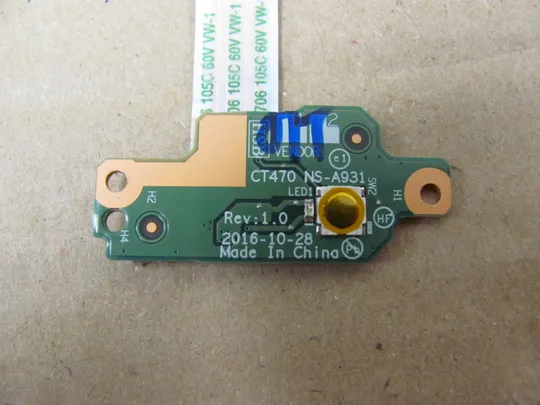номер1066-3 плата кнопка вкл CT470 NS-A931 NBX0001JM00 для Lenovo ThinkPad T470 Плата кнопки включеня Кнопкова плата Кнопковий модуль Плата управління кнопками Плата кнопки живлення Laptop Power button board оригінал З аукціону