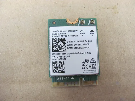 679-28 WI-FI модуль 9560NGW 0T0HRM для  Dell Inspiron 15 G7 7500 7000 7400 7501 7506  оригінал Ціна
