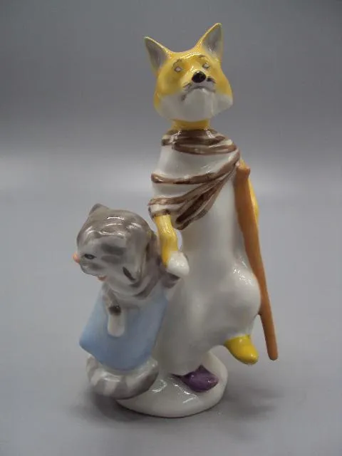 Фигура фарфор статуэтка ЛФЗ кот Базилио и лиса Алиса сказка буратино и золотой ключик 14,5 см №14517 Ціна