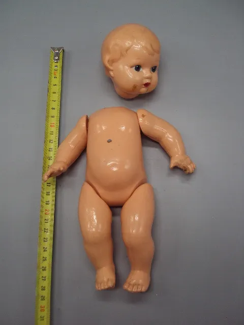 Кукла пупсик целлулоид ОХК ссср куколка пупс рельефные волоссы высота 28 см №15633 З аукціону