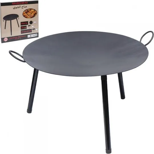 Купити Садж сковорода для открытого огня 50 см на ножках 28 см, очаг для костра