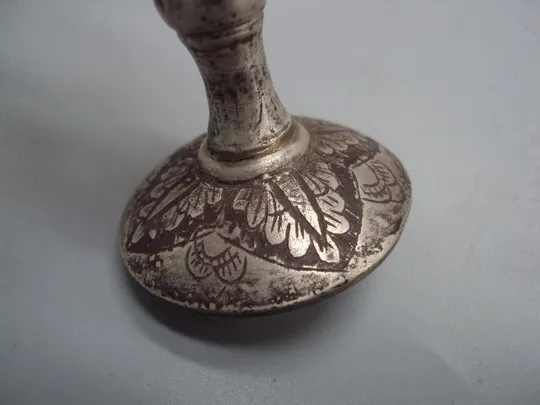 Рюмка стопка узор листья листочки серебро 84 проба вес 67,57 г высота 10,4 см, диаметр 3,7 см №14317 Де купити