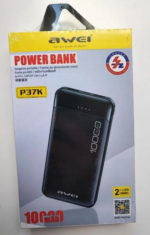 Повербанк power bank 10000 магод, p37k awei, чорний Ціна