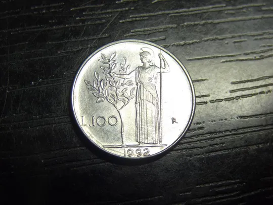 100 лір Італія 1992 маленька Ціна