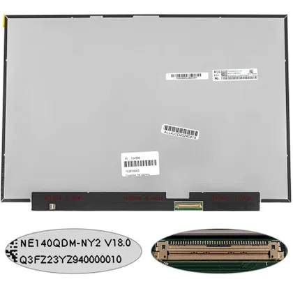 фото, Матрица 14.0" NE140QDM-NY2 (2560*1600, 40pin(eDP, 400cd/m2 (!!!), IPS, 165Hz, цветопередача: 100% sRGB), LED, SLIM (без планок і