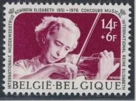 фото, Бельгия музыка скрипка 1976 MNH