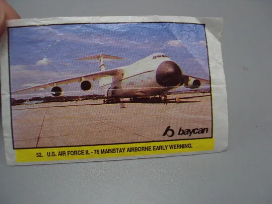 Купити Вкладыш от жвачки Baycan 52 U.S. Air Forse IL-76 фантик самолет Ил-76 ВМФ США №17918мя