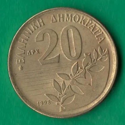 фото, 20 драхм 1998 року Греція [М]