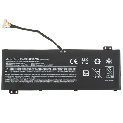 фото, Батарея для ноутбука ACER AP18E8M (Aspire Nitro 5: AN515-43, AN515-54, AN515-55 series) 15.4V 3730mAh 57.5Wh, Black (KT.0040G.013)