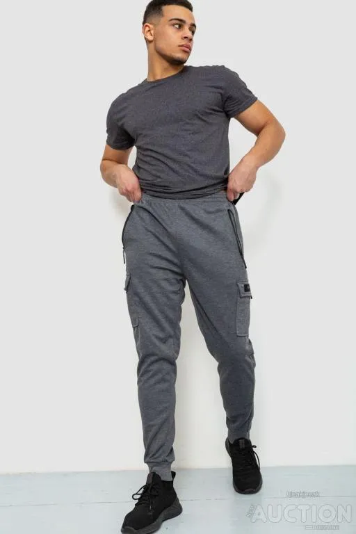 Купити Спорт штаны мужские, цвет серый, 244R41616