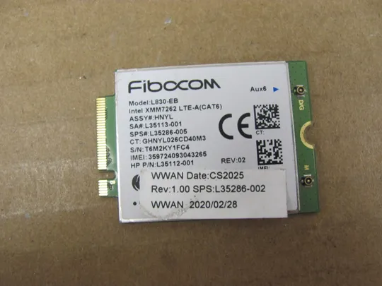 829-14 4G(LTE) модем L830-EB l35113-011 l35112-001  для HP ELITEBOOK 850 G5 G6 735 G6 745 G6 830 G5 ZBook 15u  оригінал Ціна