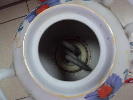 Электрический самовар с заварником фарфор ГФЗ городница петриковская роспись цветы 44,5 см №11170 Характеристики