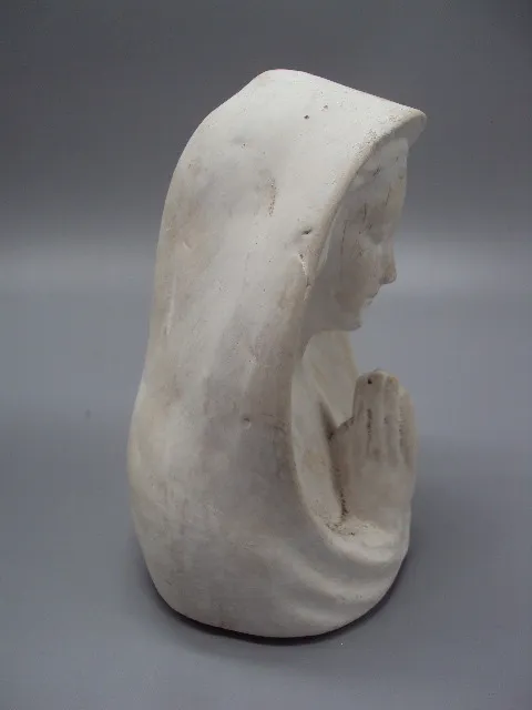 Фигура лтяжелая гипс статуэтка Божья Матерь Мария Богородица молится бюст высота 14,5 см №15606МЯ Де купити