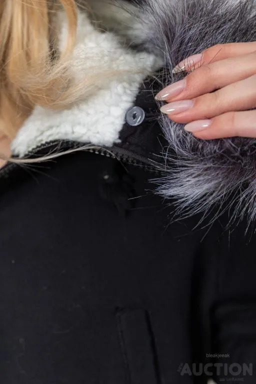 Парка женская зимняя, цвет черный, 244R805 Інтернет-аукціон