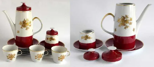 Чайно/кавовий сервіз порцеляна позолота 1960-ті НДР Продаж