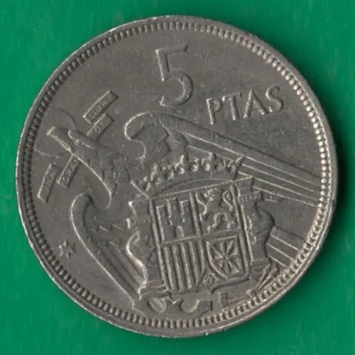 Купити 5 песет 1957 (1969) року Іспанія [КВ]