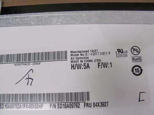 МР14-10 матриця B140RTN03.0  14.0"  WXGA++ eDP 30 pin 	a-Si TFT-LCD, LCM Slim Продаж