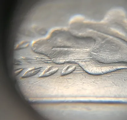 фото, (1114) 50 копійок 1992 1АВк поворот + брак "бамбук" на аверсі (груба шліфовка) + "клякси" (50 копеек 1992 1АВк сдвиг)