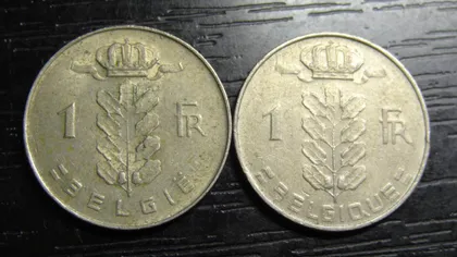 фото, 1 франк Бельгія 1974 (два різновиди)