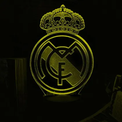 фото, Акриловий світильник-нічник Real Madrid жовтий tty-n002154
