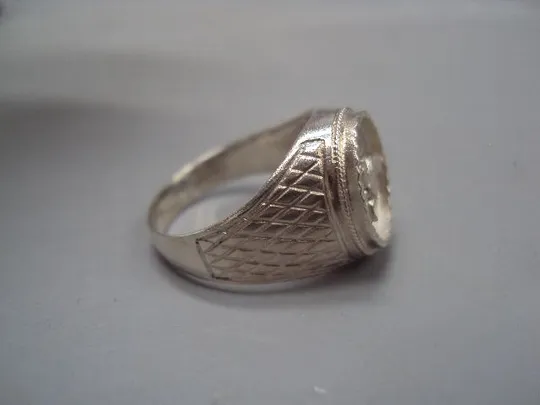 Мужской перстень кольцо овал зодиак Овен гороскоп серебро Украина вес 6,11 г размер 19,5 №15148 Характеристики