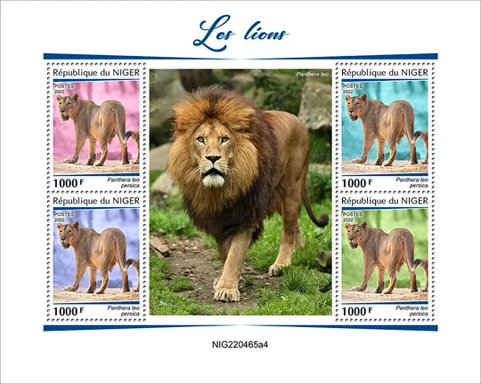 Нигер-Львы-2022. Оптовый Лот! Чистые полные изумительно красивые-4 комплекта. MNH. Характеристики
