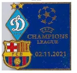 фото, Футбол значок - Футбол Лига Чемпионов 2021-22 ФК Динамо Киев Украина - ФК Барселона Испания