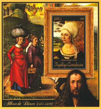 фото, ЦАР-Живопись-Дюрер-2011. Чистый красивый Блок. MNH.