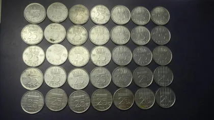 фото, 25 центів Нідерланди (порічниця) 35шт, всі різні