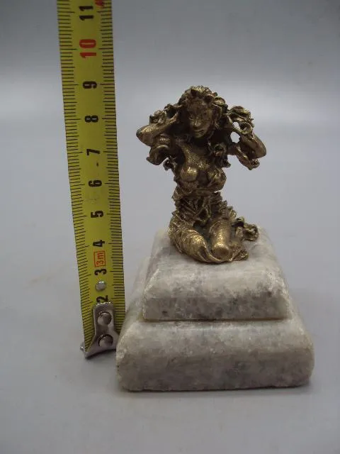 Купити Фигура бронза на подставке камень статуэтка девушка русалка высота 8,8 см (№374) №13861