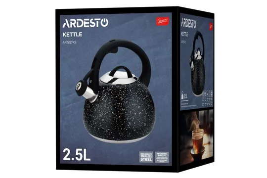 Чайник со свистком Ardesto Gemini AR-1957-KS 2.5 л черный Характеристики