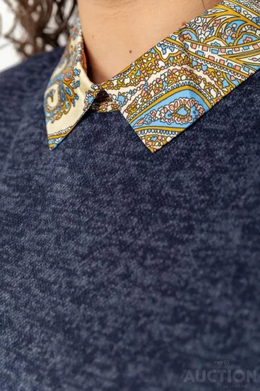 Блуза женская обманка, цвет синий, 230R542-1 Де купити