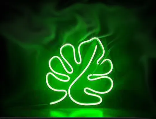 Неоновий світильник Лист 280х280 мм acr-n000068 Ціна