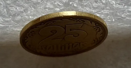 (1607) 25 копійок 1992 2ВАм бублики - 1 монета в хорошому стані (25 копеек 1992 2ВАм) З аукціону