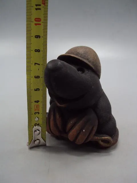 Фигура керамика статуэтка Европа крот шахтер в каске кротик высота 8,2 см №14183 З аукціону