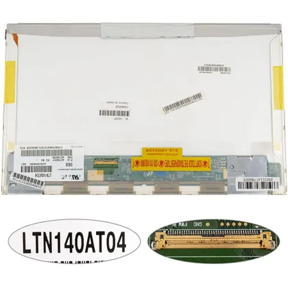 фото, Матриця 14.0 LTN140AT04 (1366*768, 40pin, LED, NORMAL, глянцева, роз'єм ліворуч знизу) для ноутбука (renew)