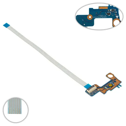 Плата с кнопкой включения для ноутбука HP (15-AU 15-AW), (dag34apb6d0) Ціна